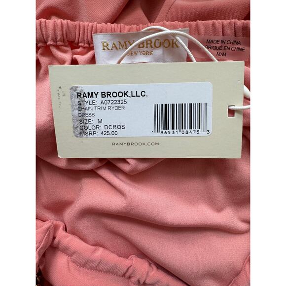 New ~ RAMY BROOK ~ Deco Rose Ryder Chain Trim Dress Size M - Picture 10 of 11